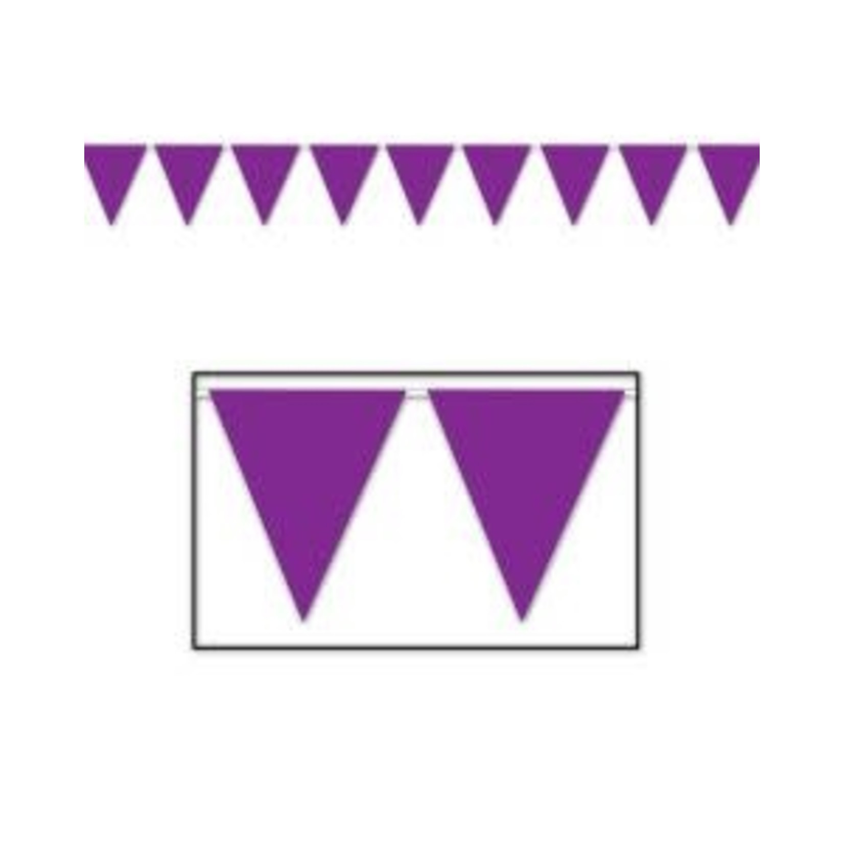 Beistle Purple Pennant Banner - 12'
