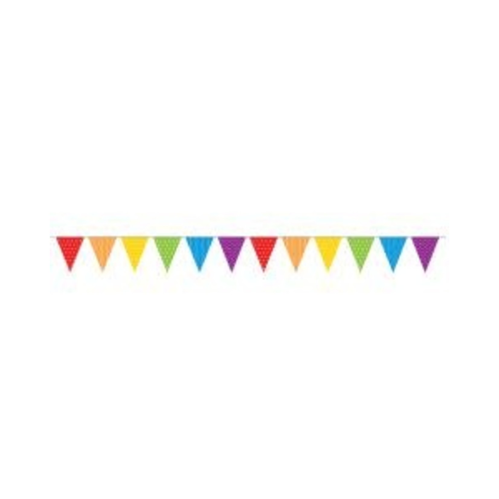 Beistle Dots & Stripes Pennant Banner - 12'
