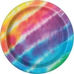 unique 9" Tie Dye Plates - 8ct.