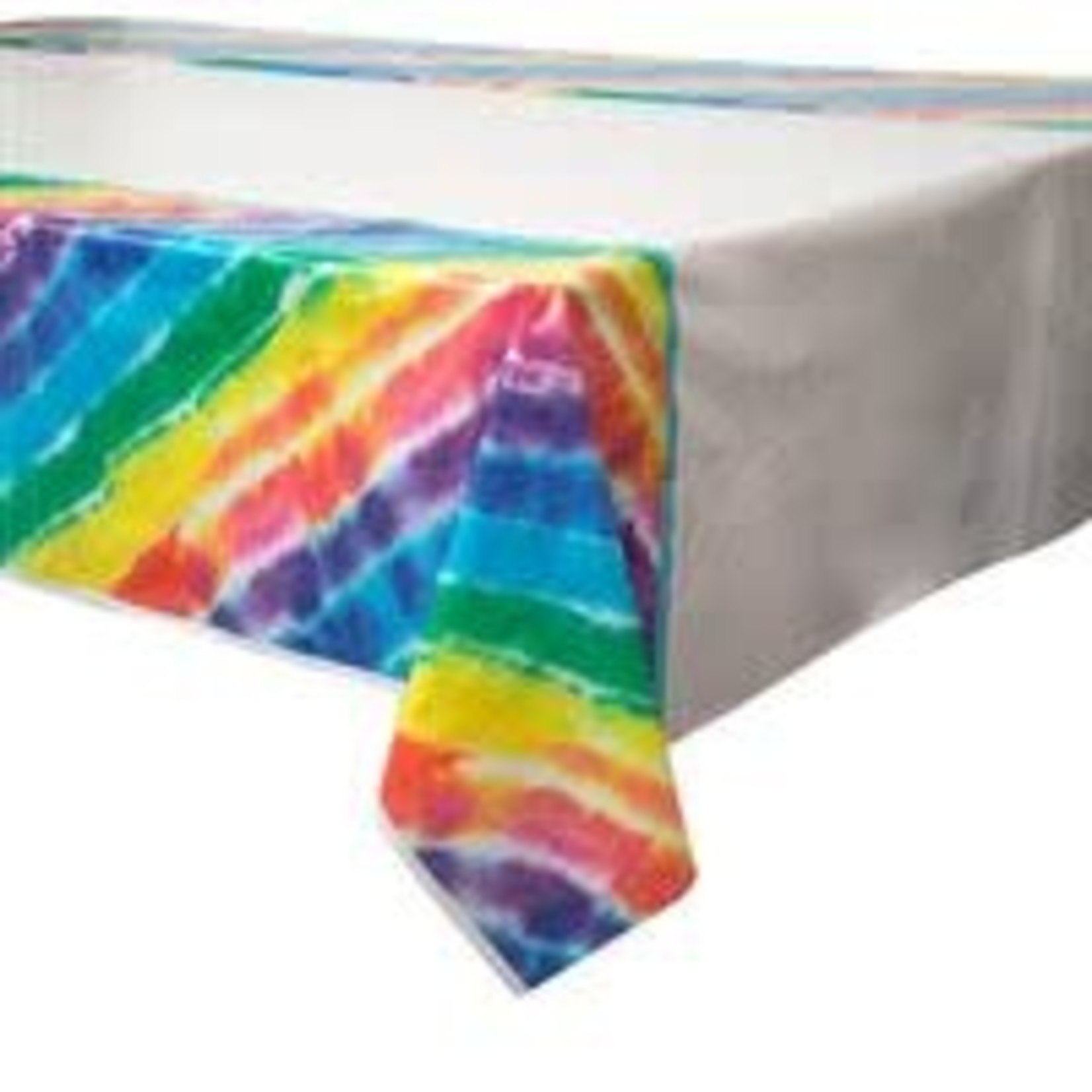 unique Tie Dye Plastic Tablecover - 54" x 84"