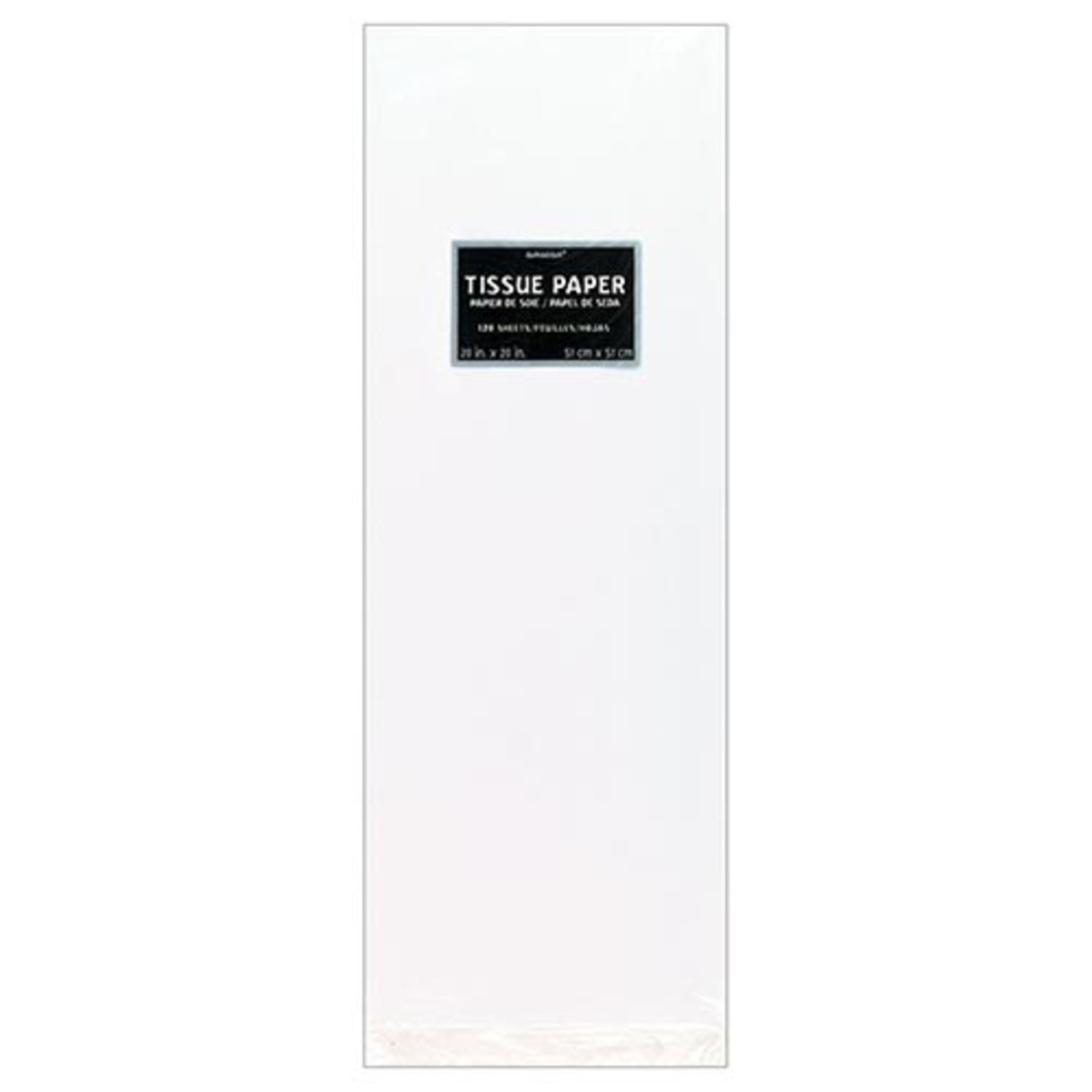 Amscan White Tissue Paper - 100ct. (20" x 20") Value Pack!