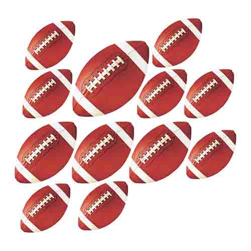 Amscan Football Cutouts 12ct. (3 sizes) Party Adventure