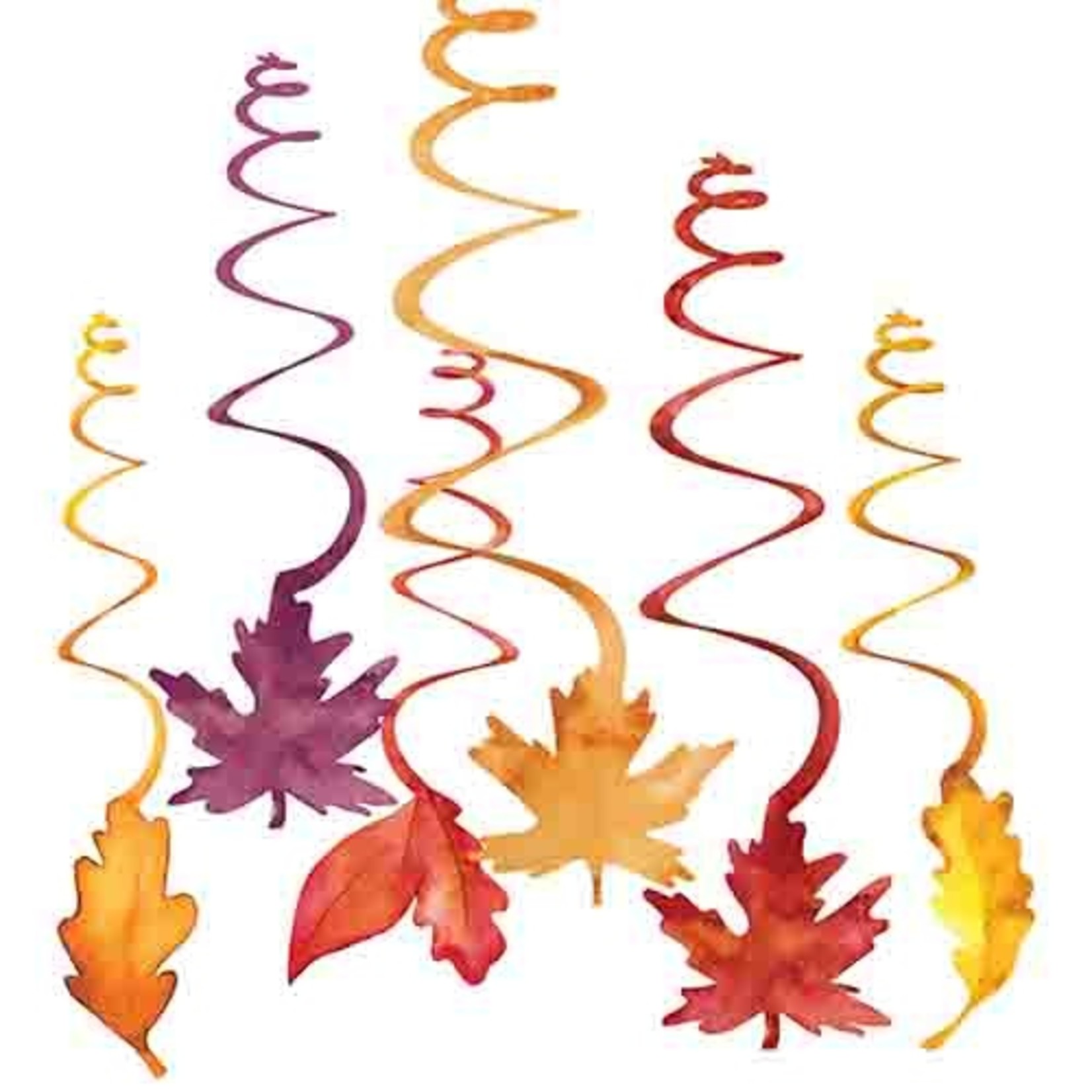 Amscan Autumn Leaves Swirl Decorations - 12ct.