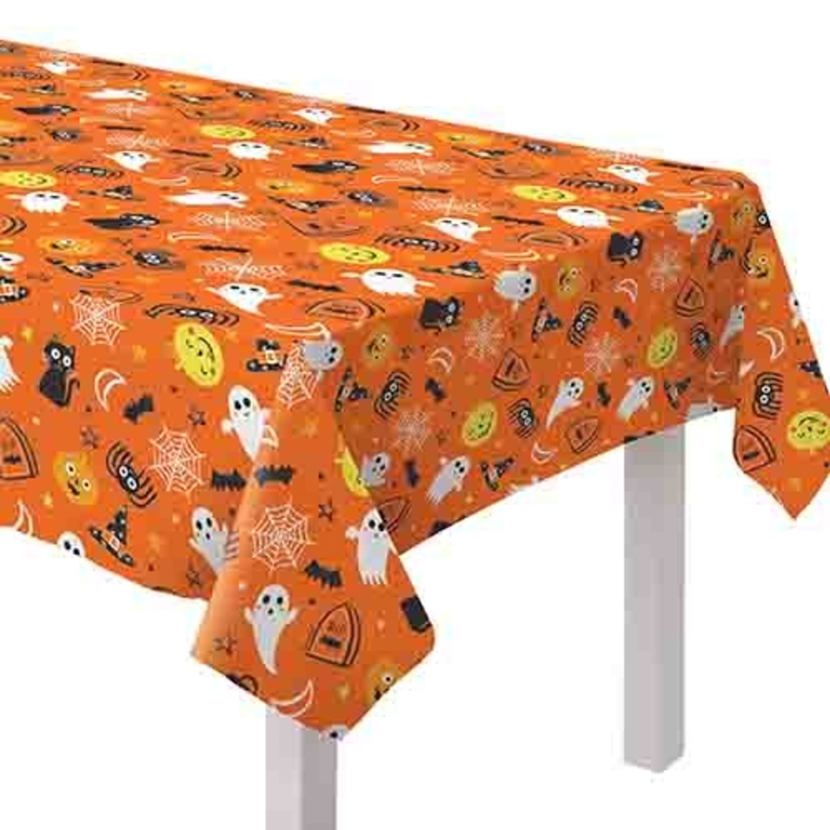 Amscan Spooky Halloween Friends Flannel Backed Table Cover - 52" x 90"
