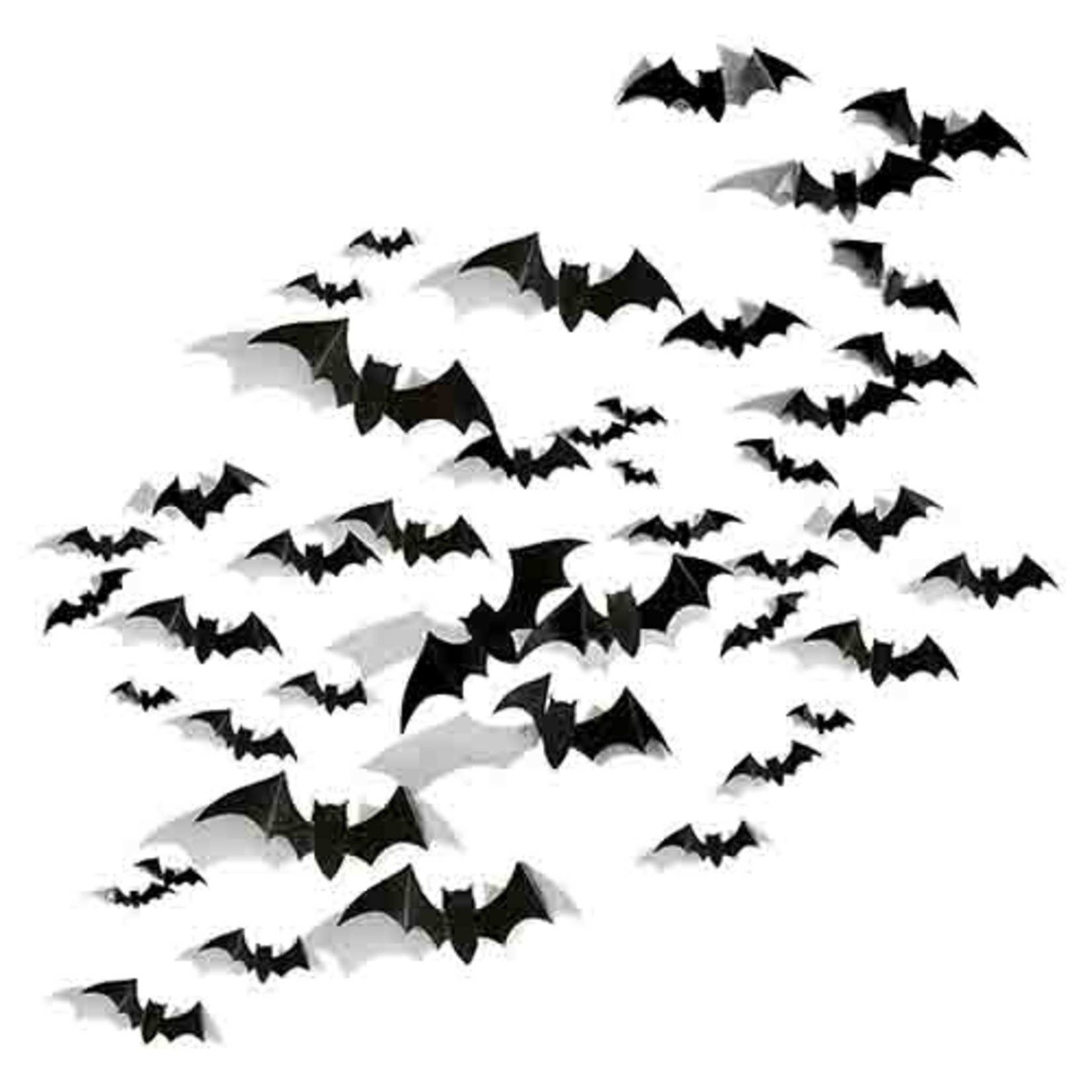 Amscan Flying Black Bat Cutouts - 50ct. (4 sizes)