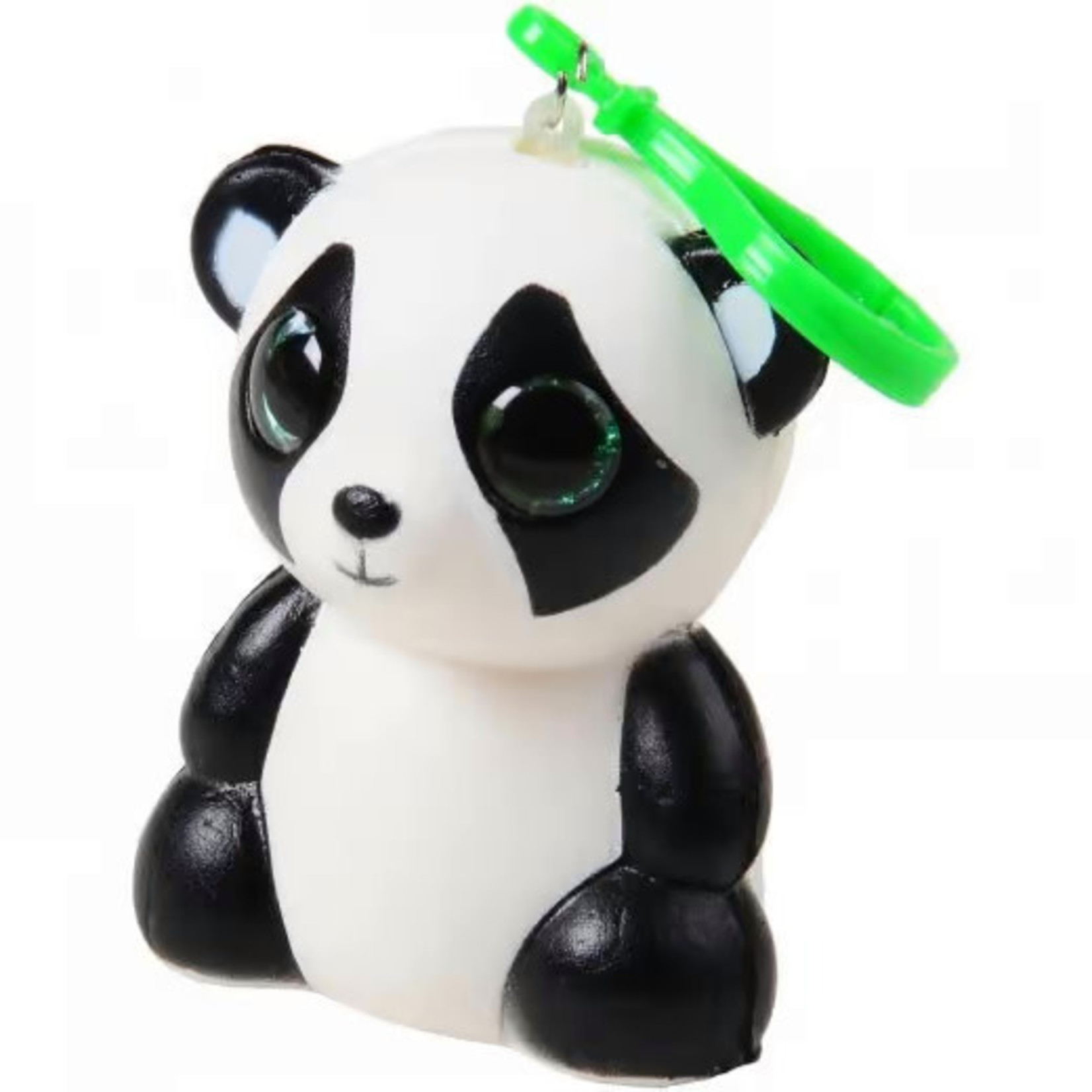 us toy Squishy Panda w/ Glitter Eyes Keychain - 1ct.