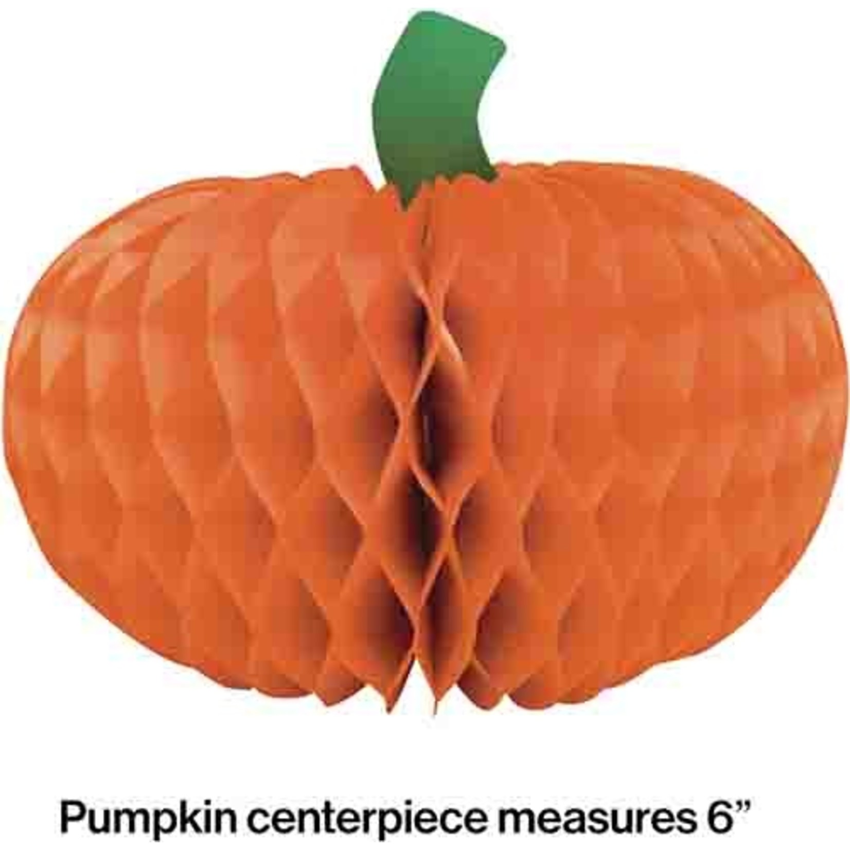 Creative Converting 6" Pumpkin Honeycomb Centerpiece - 1ct.