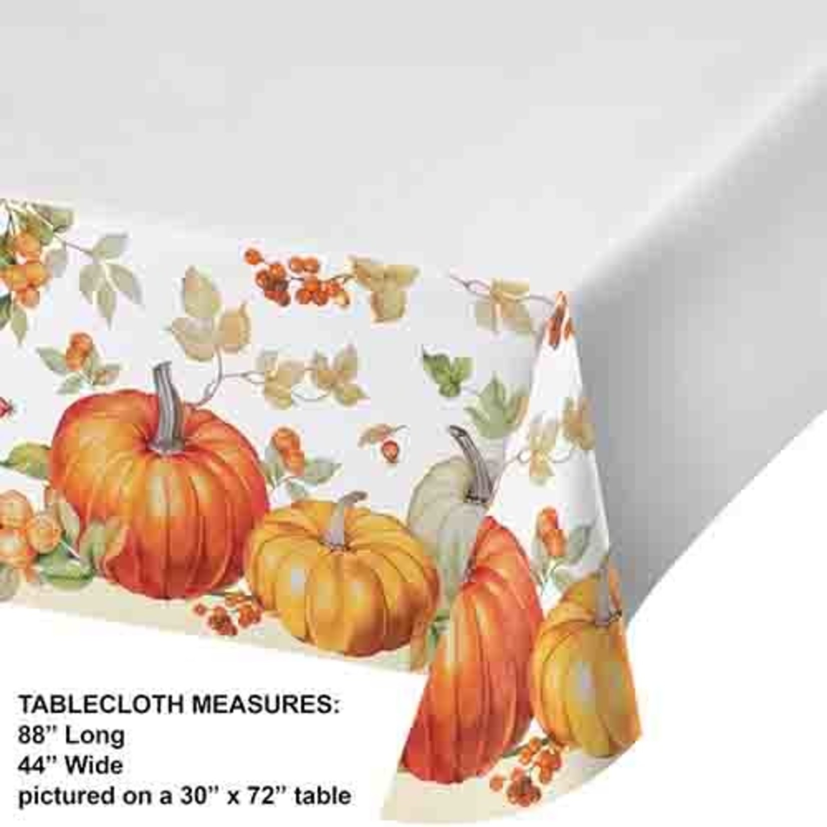 Creative Converting Pumpkin Harvest Paper Table Cover - 54" x 102"