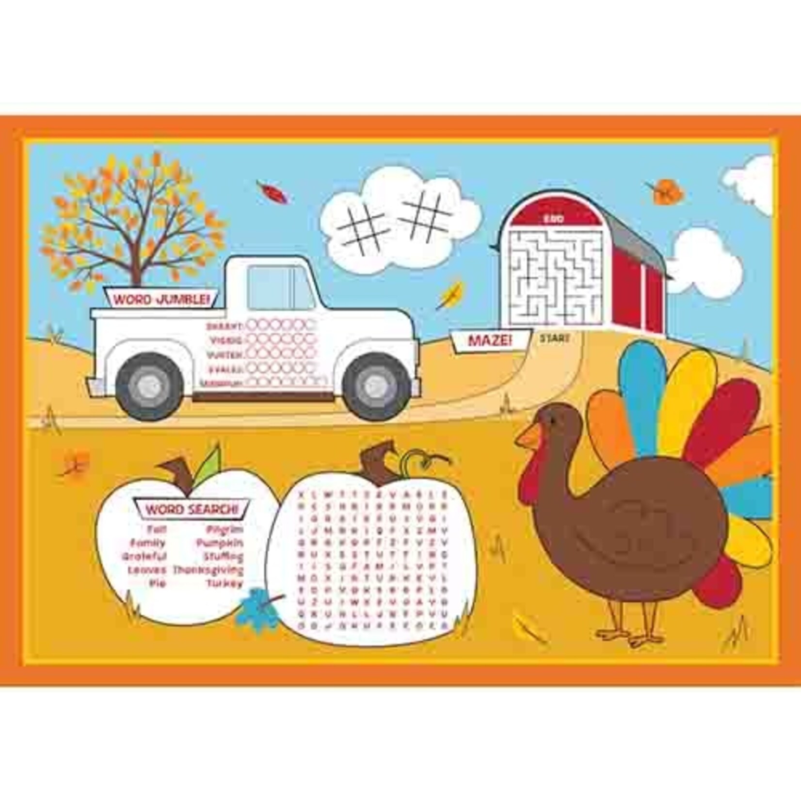 Creative Converting Fall & Thanksgiving Activity Placemats - 8ct.
