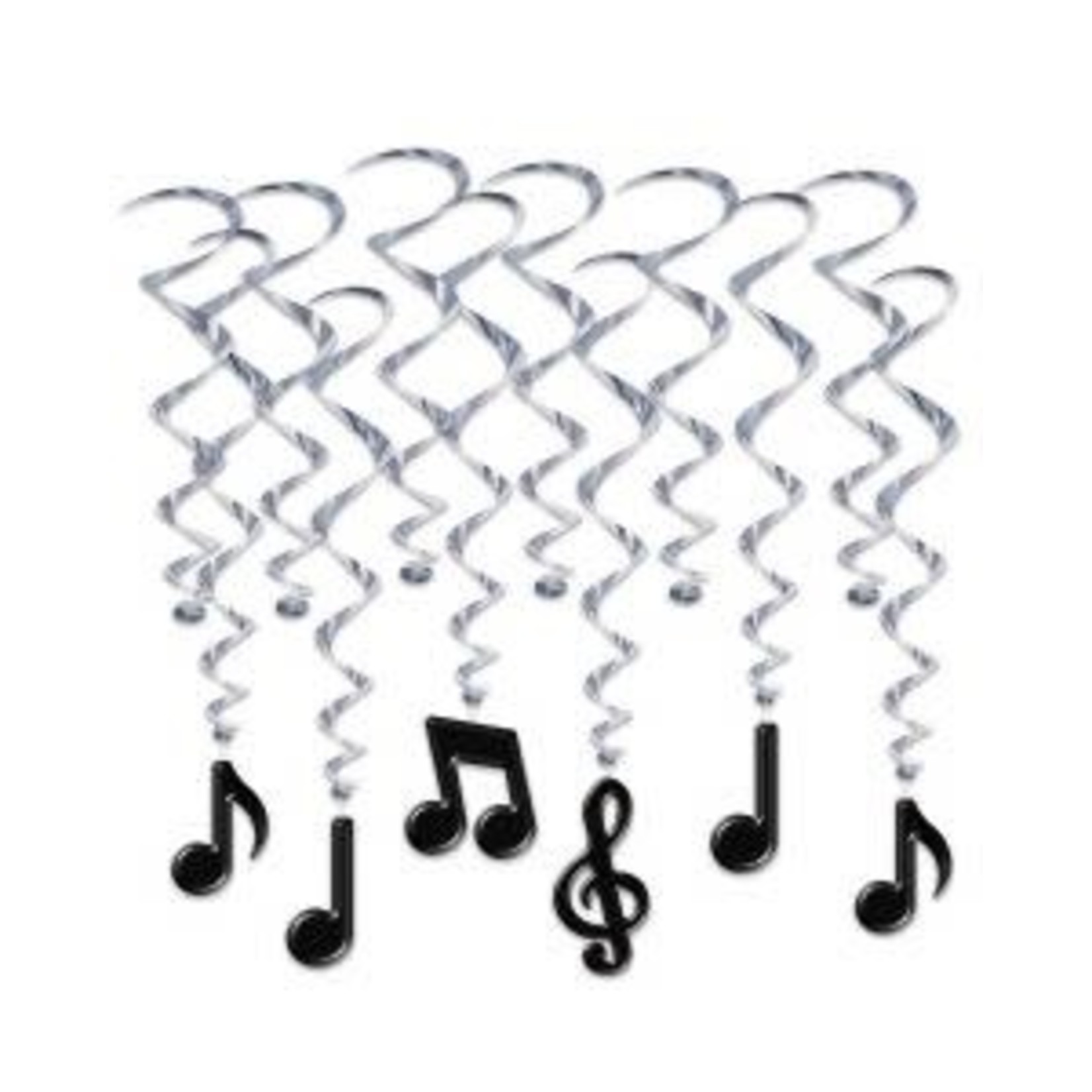 Beistle Musical Notes Hanging Whirls - 12ct.