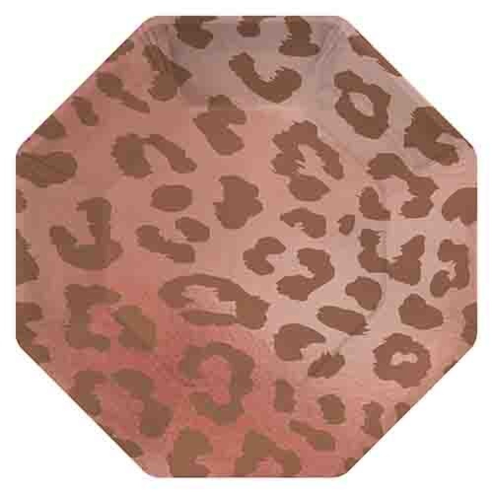 Amscan 7" Rose Gold Metallic Leopard Plates - 20ct.