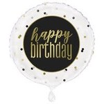 unique 18" Metallic Happy Birthday Mylar Balloon - 1ct.