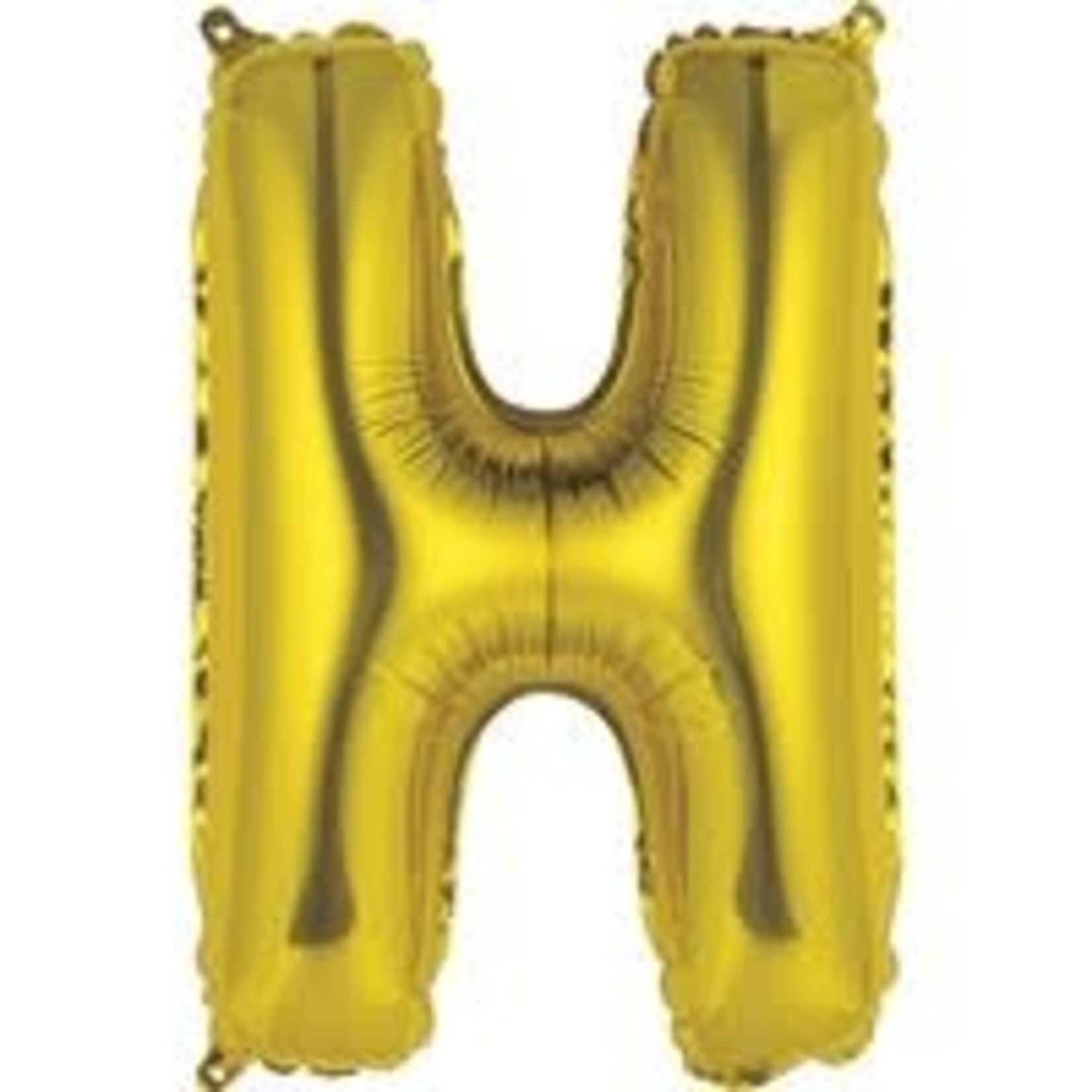 unique 14" Gold 'H' Air-Filled Mylar Balloon - 1ct.