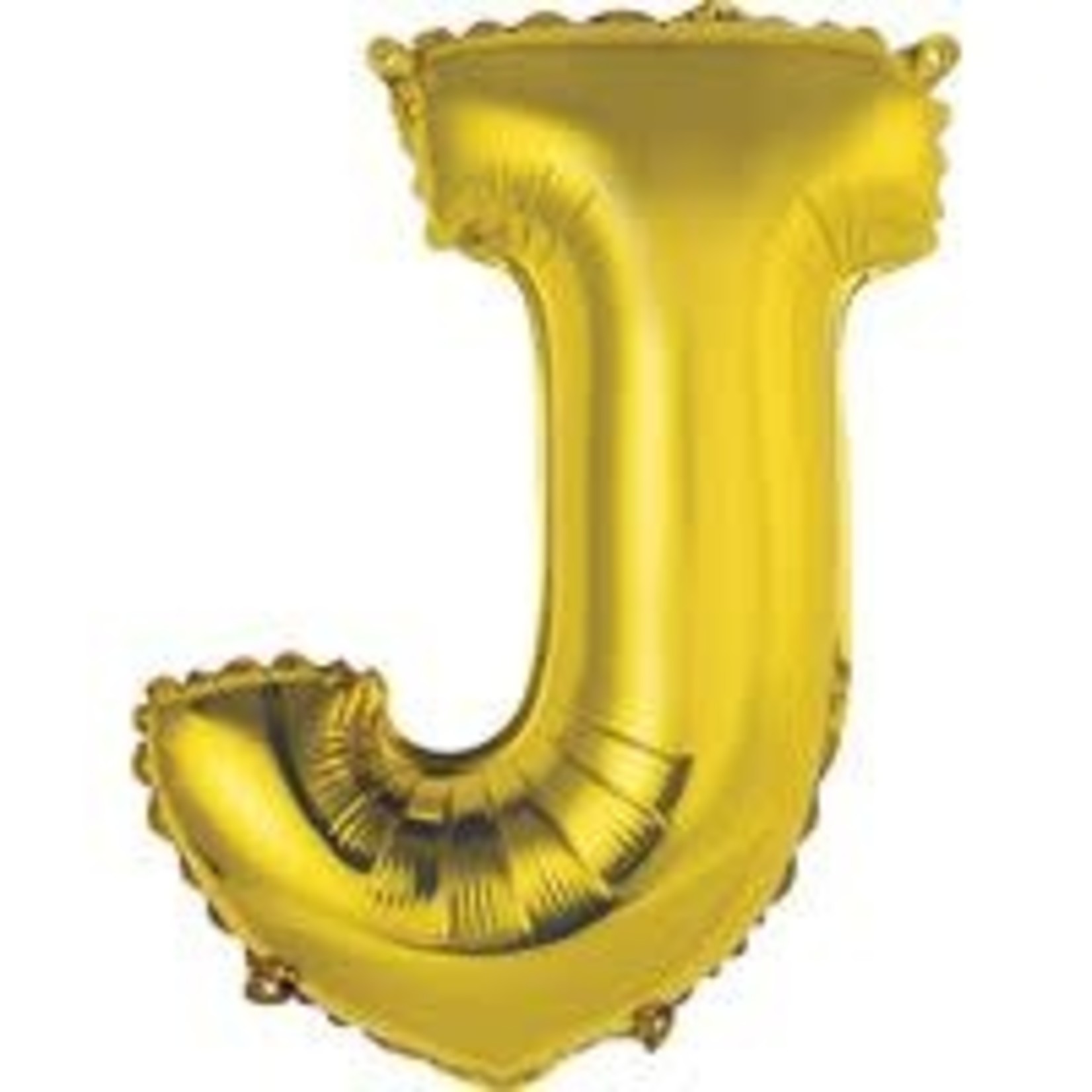unique 14" Gold 'J' Air-Filled Mylar Balloon - 1ct.