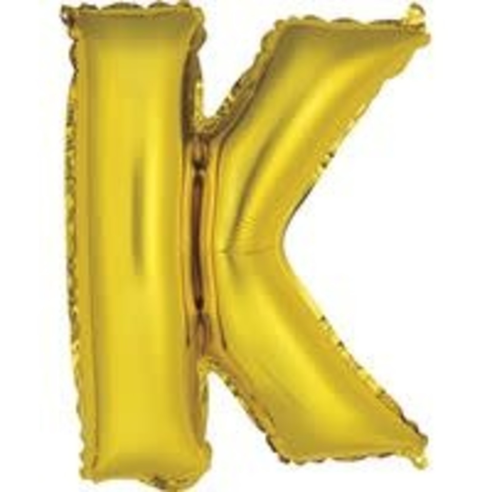 unique 14" Gold 'K' Air-Filled Mylar Balloon - 1ct.