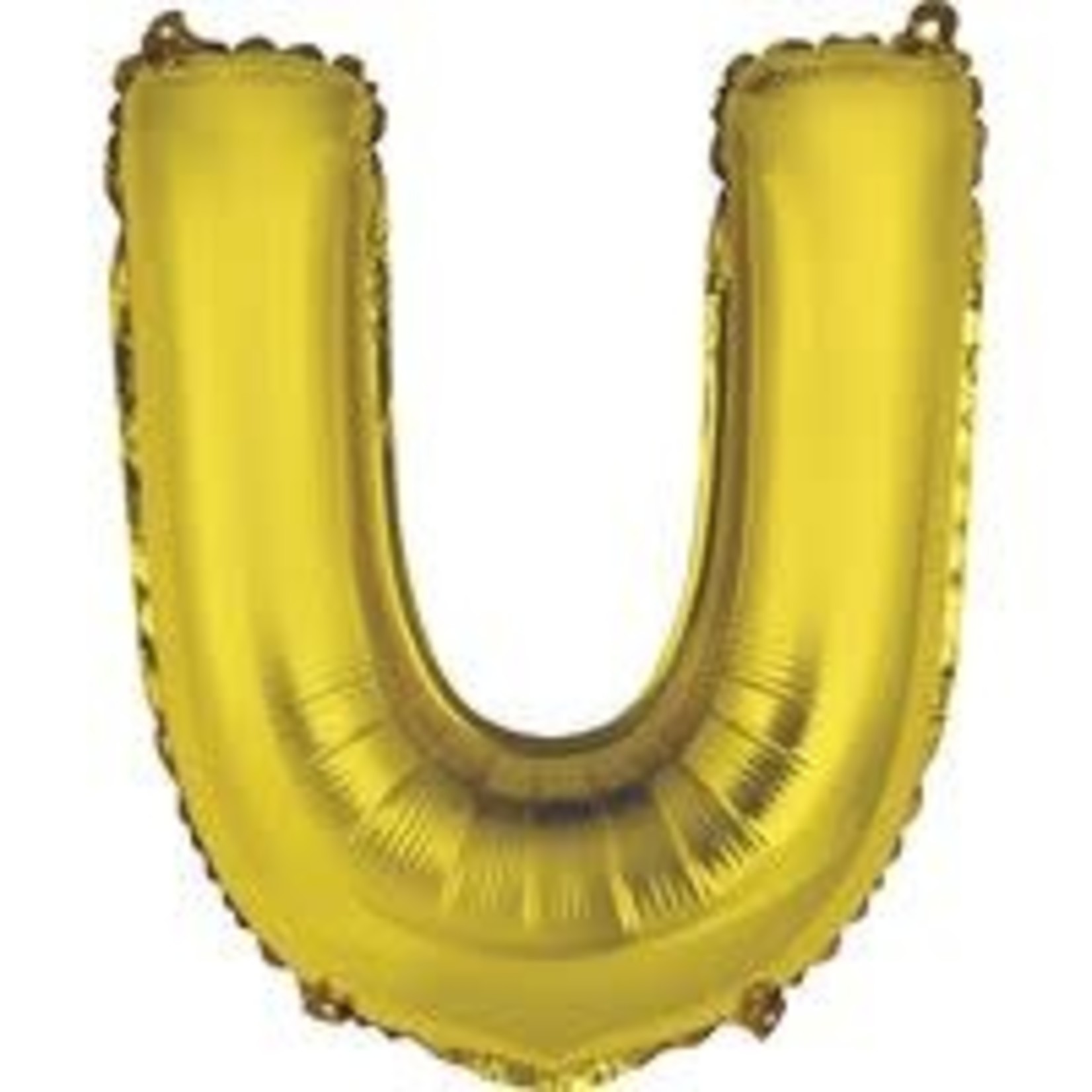 unique 14" Gold 'U' Air-Filled Mylar Balloon - 1ct.