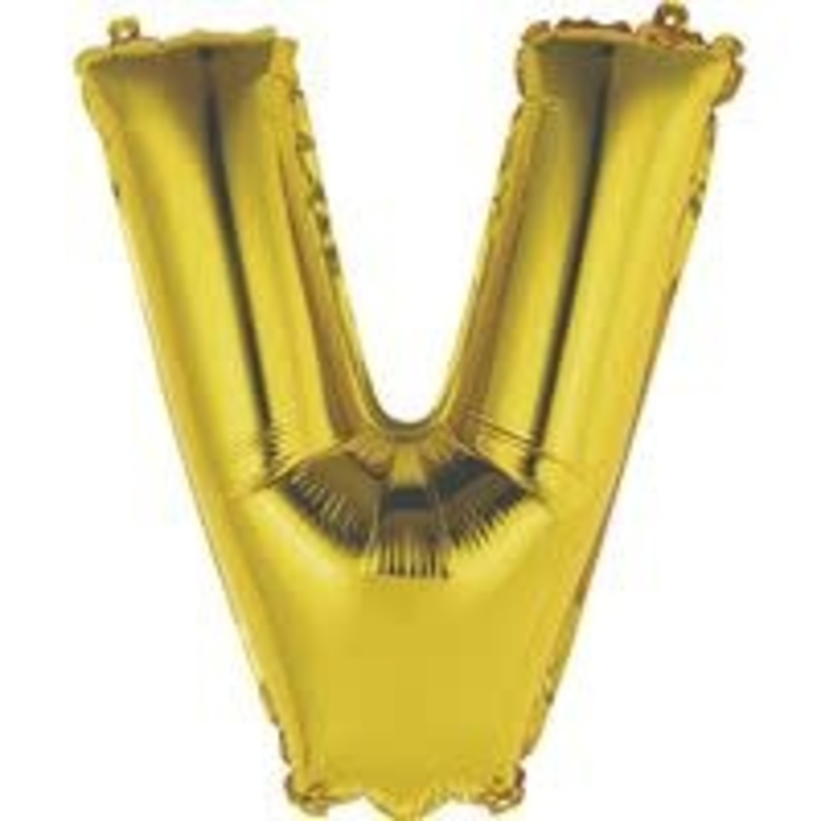 unique 14" Gold 'V' Air-Filled Mylar Balloon - 1ct.