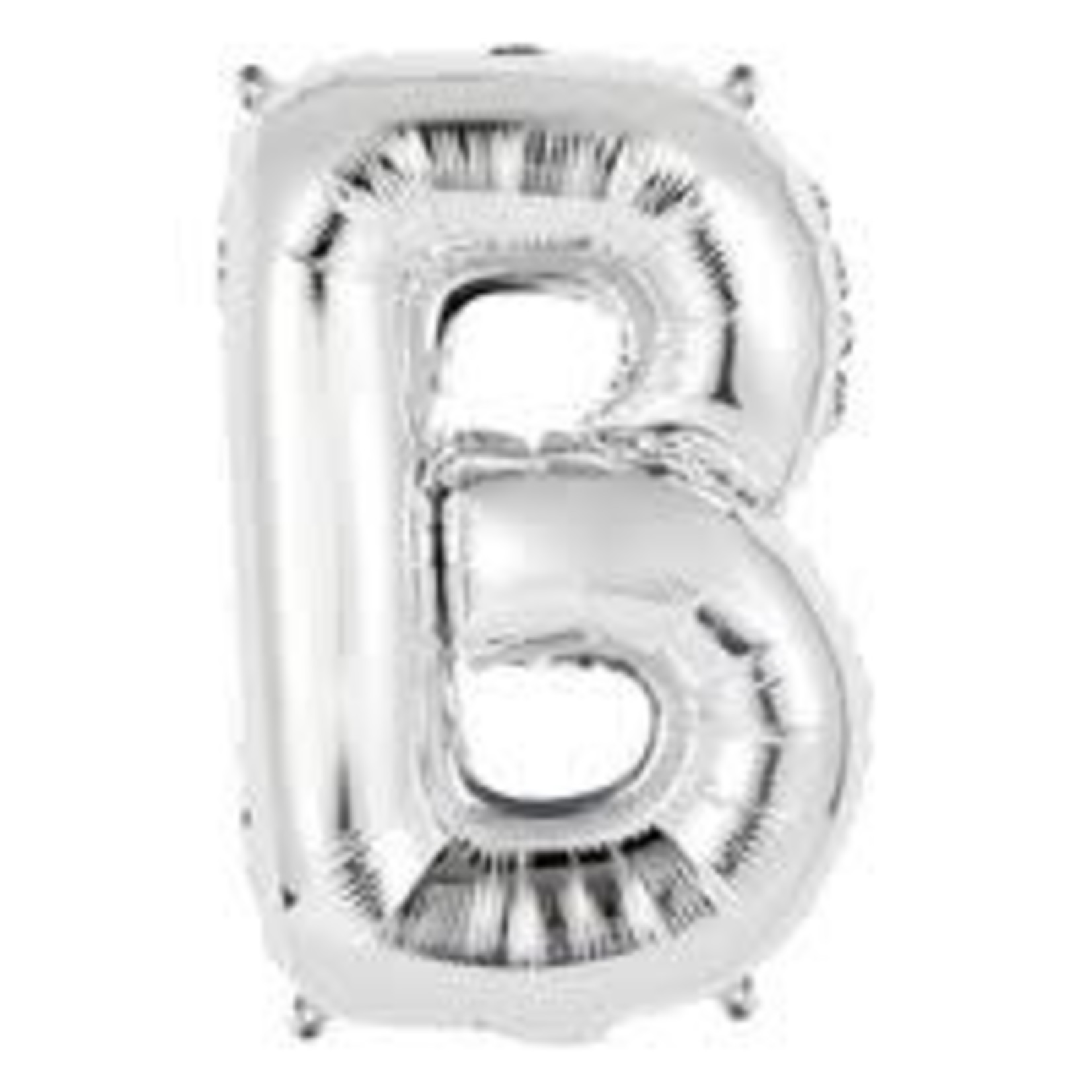 unique 14" Silver 'B' Air-Filled Mylar Balloon - 1ct.