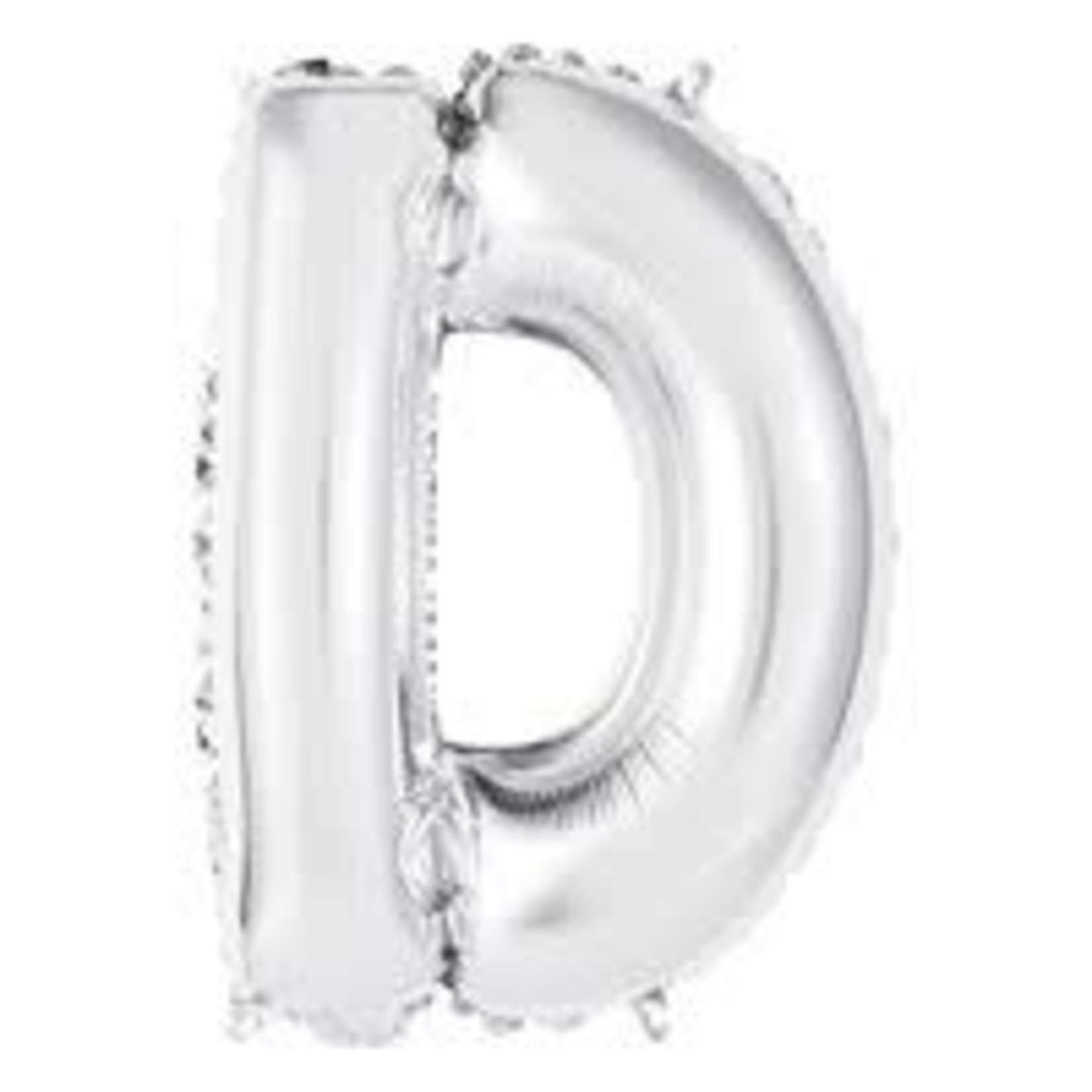 unique 14" Silver 'D' Air-Filled Mylar Balloon -1ct.