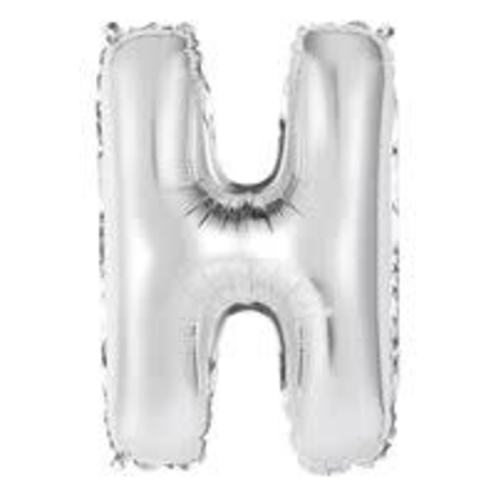 unique 14" Silver "H" Air-Filled Mylar Balloon - 1ct.