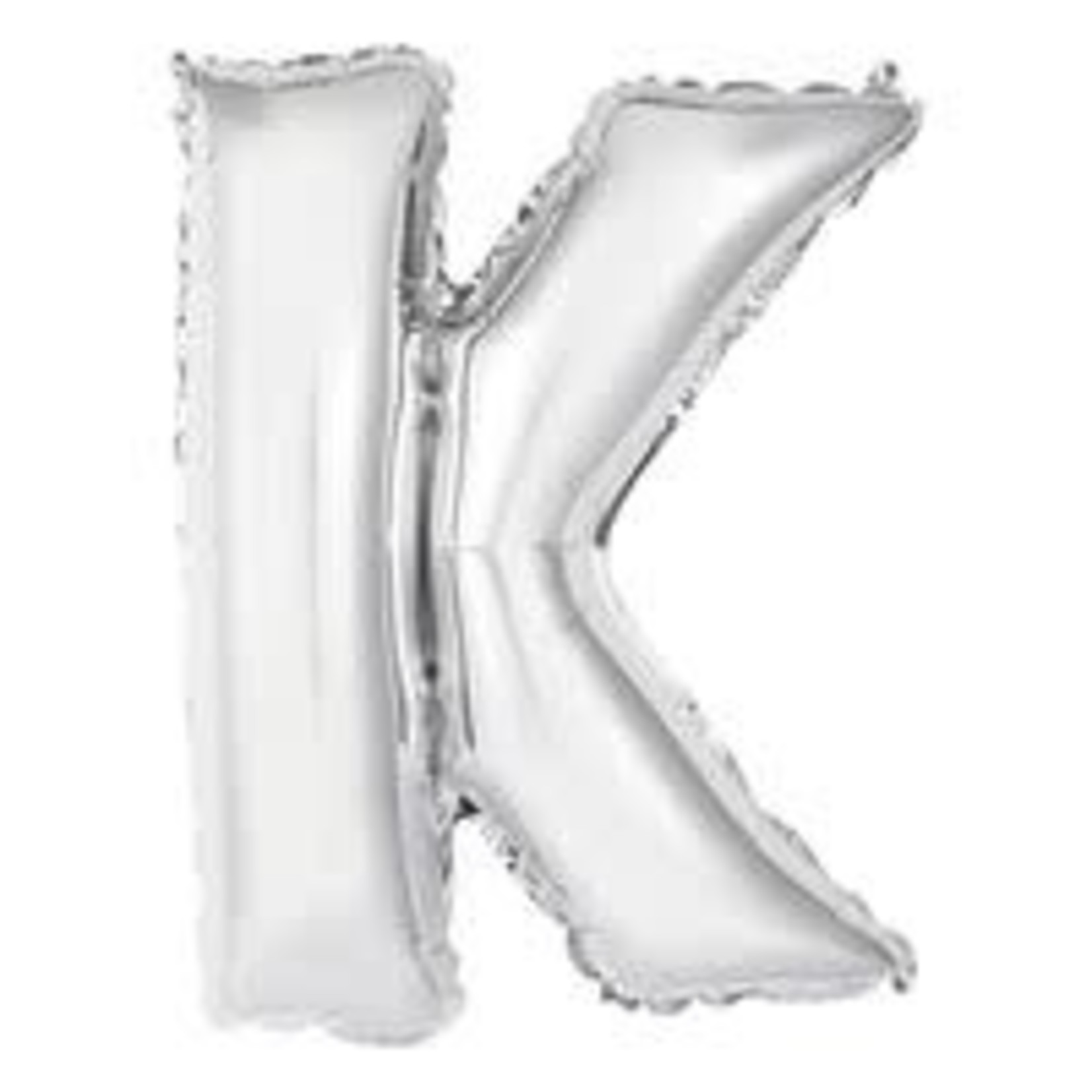 unique 14" Silver 'K' Air-Filled Mylar Balloon - 1ct.
