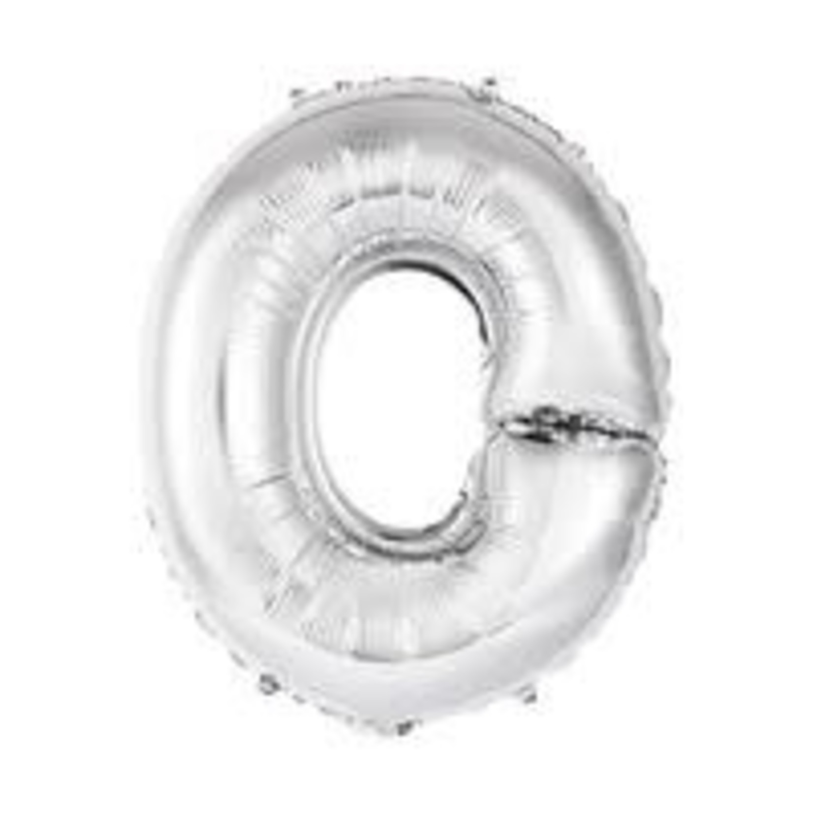 unique 14" Silver 'O' Air-Filled Mylar Balloon - 1ct.