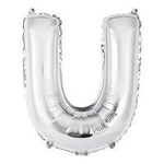 unique 14" Silver 'U' Air-Filled Mylar Balloon - 1ct.