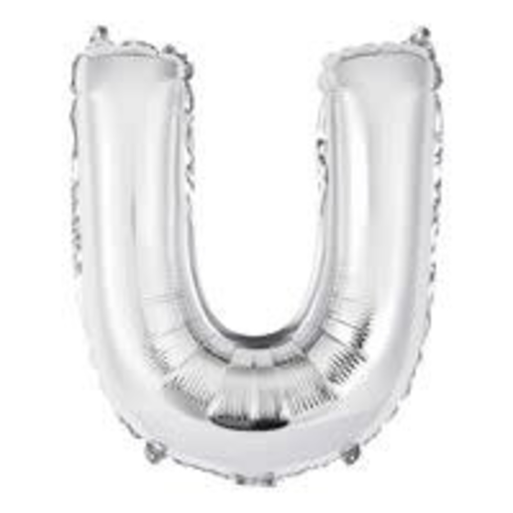 unique 14" Silver Letter 'U' Balloon - 1ct. ( Air Filled Only)
