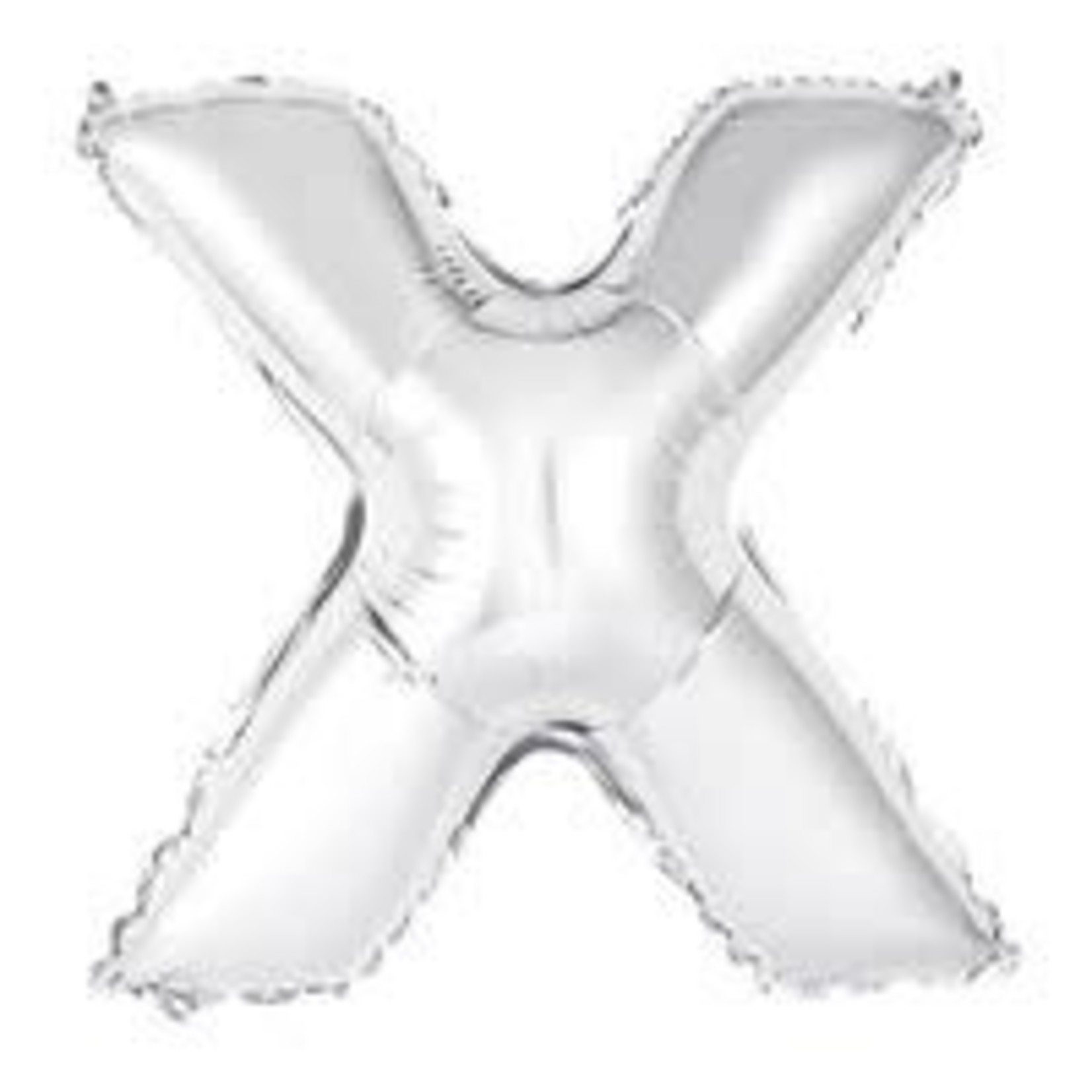 unique 14" Silver 'X' Air-Filled Mylar Balloon - 1ct.