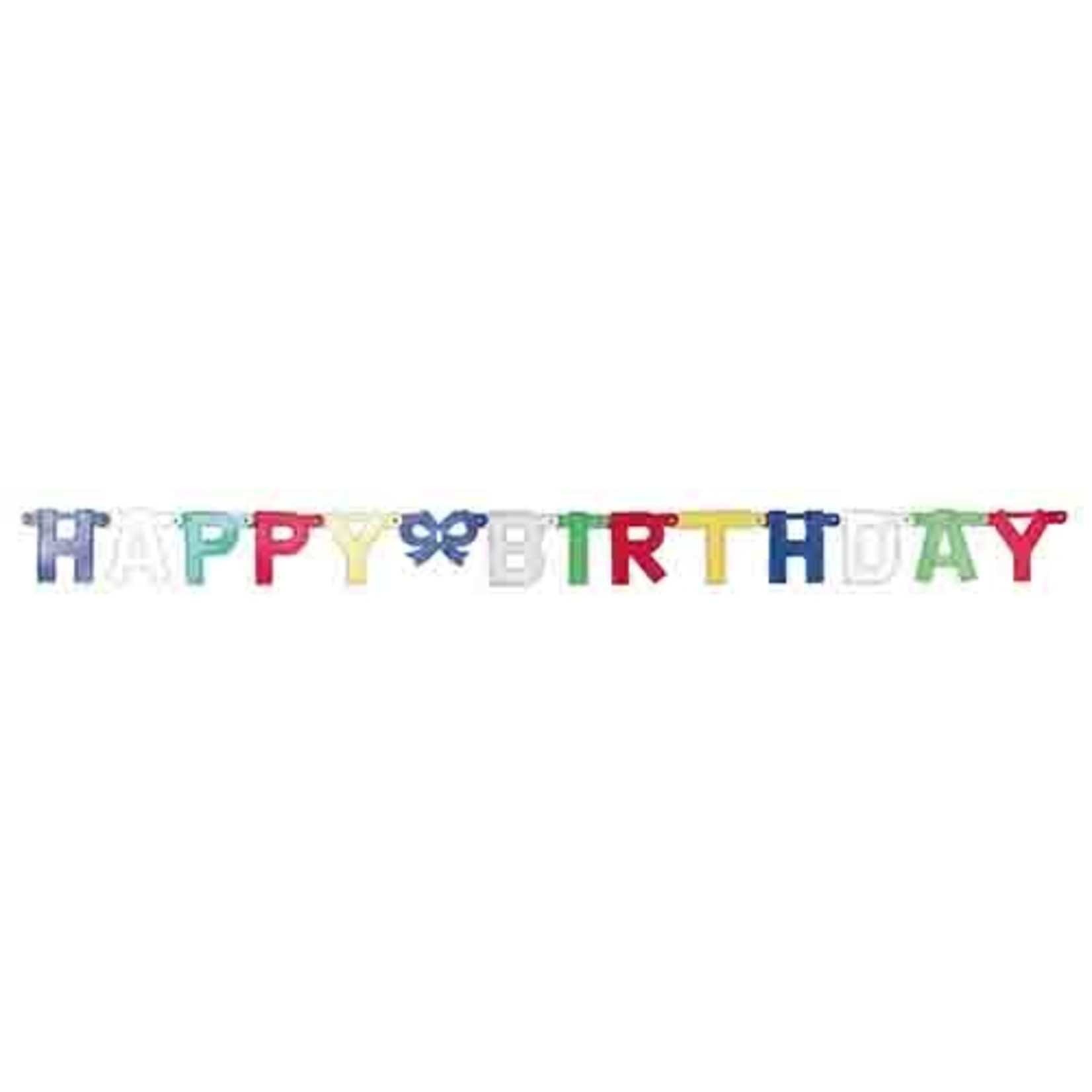 Amscan Happy Birthday Multi-Color Letter Banner - 7'