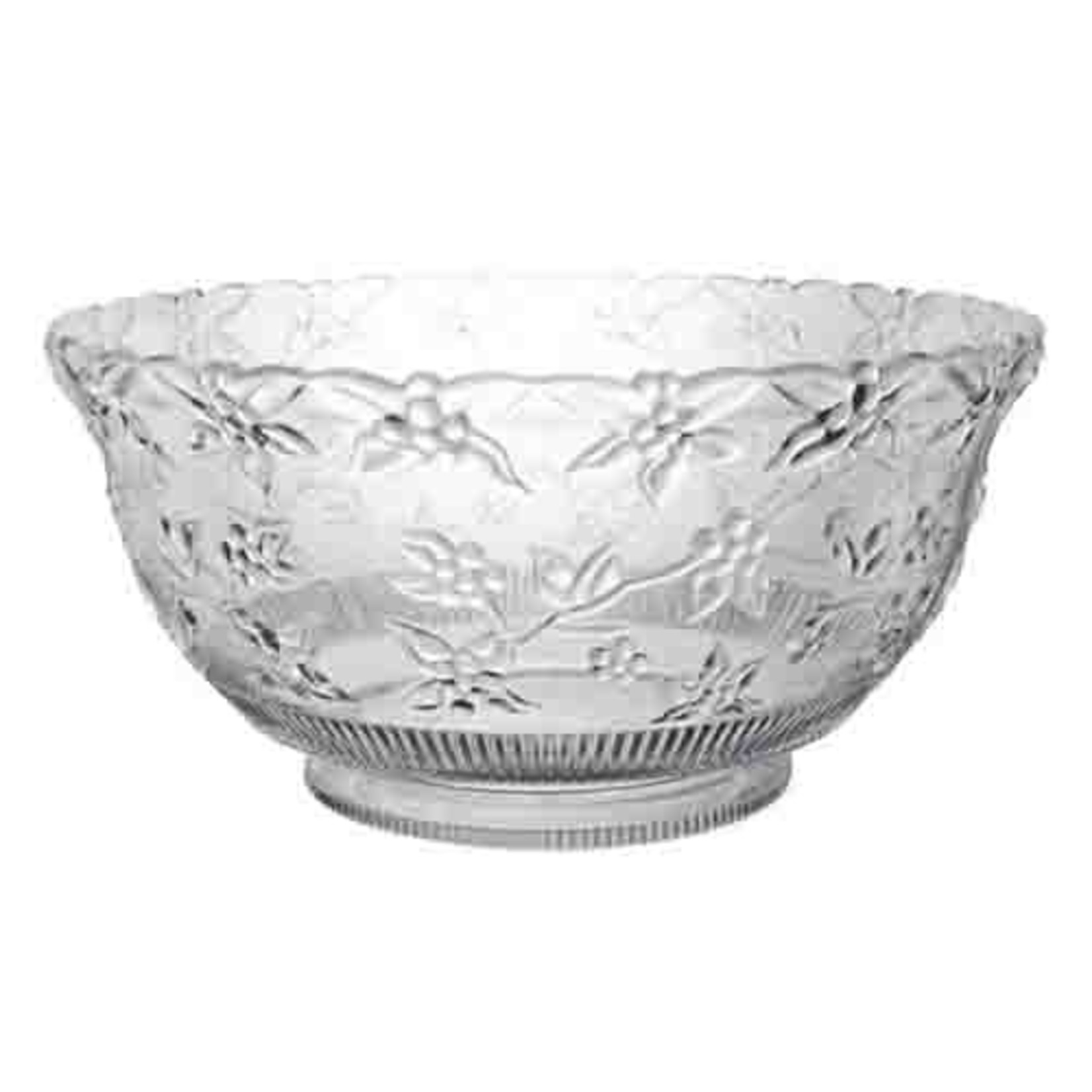 Party Essentials 12qt. Clear Floral Embossed Punch Bowl - 1ct.