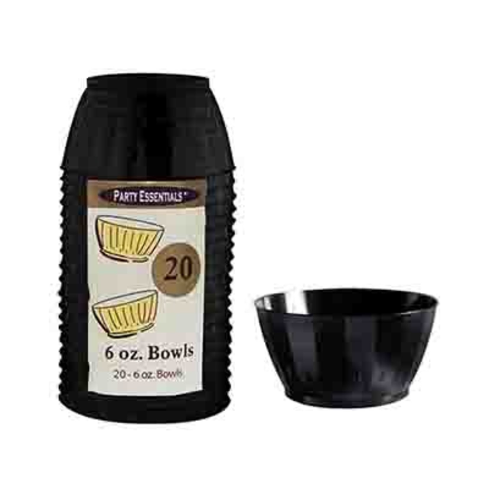 Party Essentials 6oz. Black Snack Bowls - 20ct.