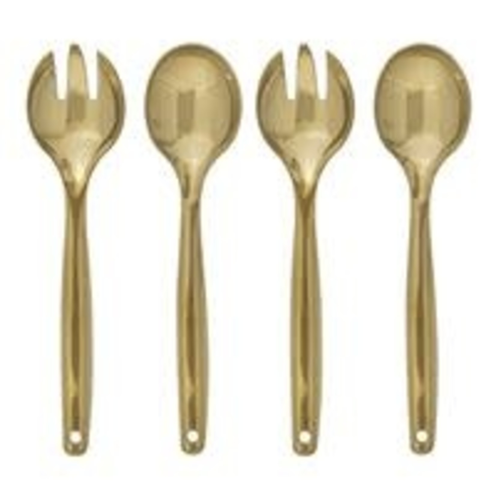 unique Gold Fork & Spoon Serving Set - 4ct.