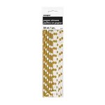 unique Gold Dots Paper Straws - 10ct.
