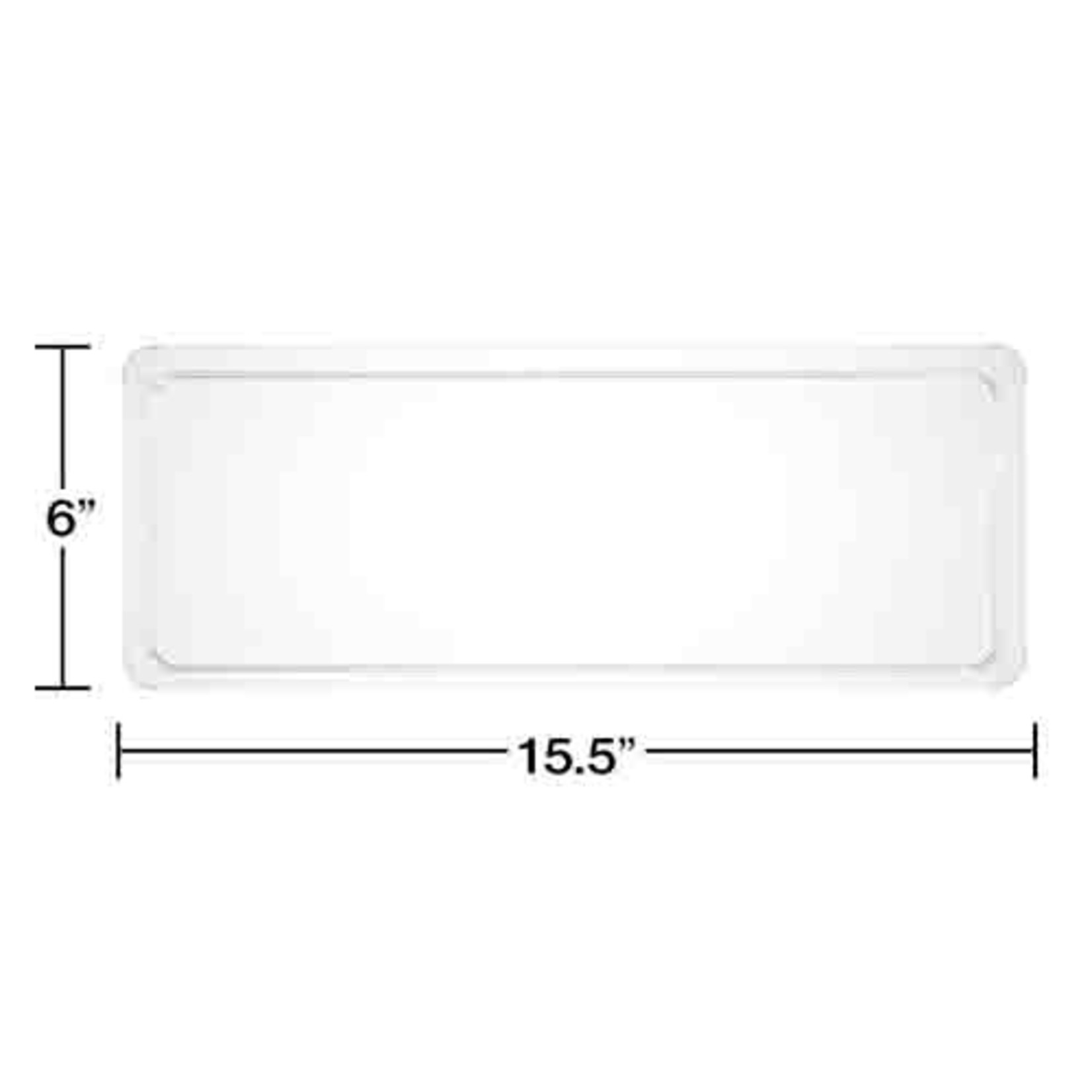 Creative Converting Clear Rectangle Serving Tray - 6" x 15.5"