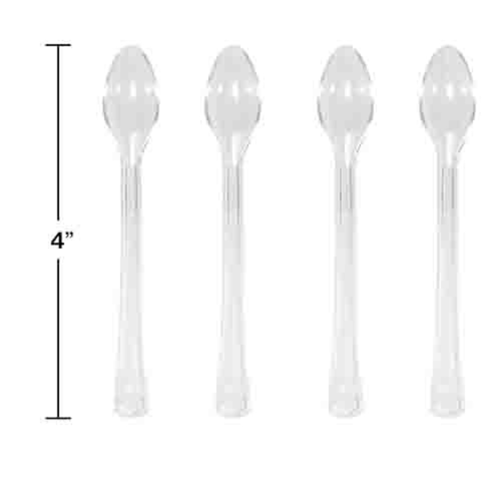 Creative Converting 4" Clear Mini Spoons - 24ct.