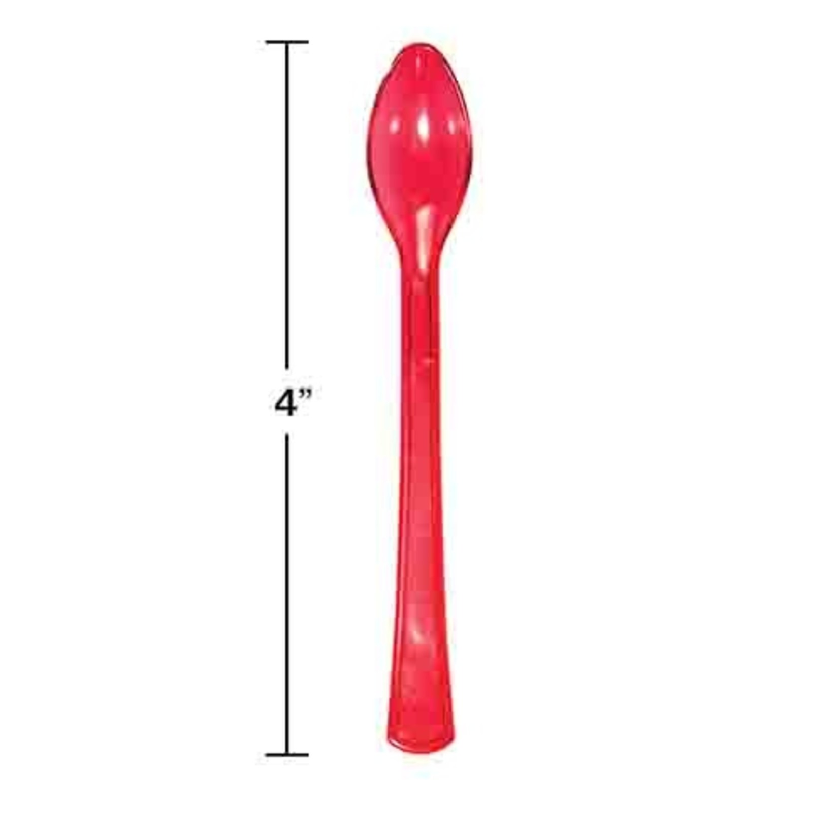 Creative Converting 4" Red Mini Spoons - 24ct.