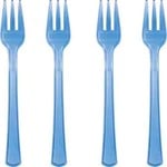 creative converting 4" Blue Plastic Mini Forks - 24ct.