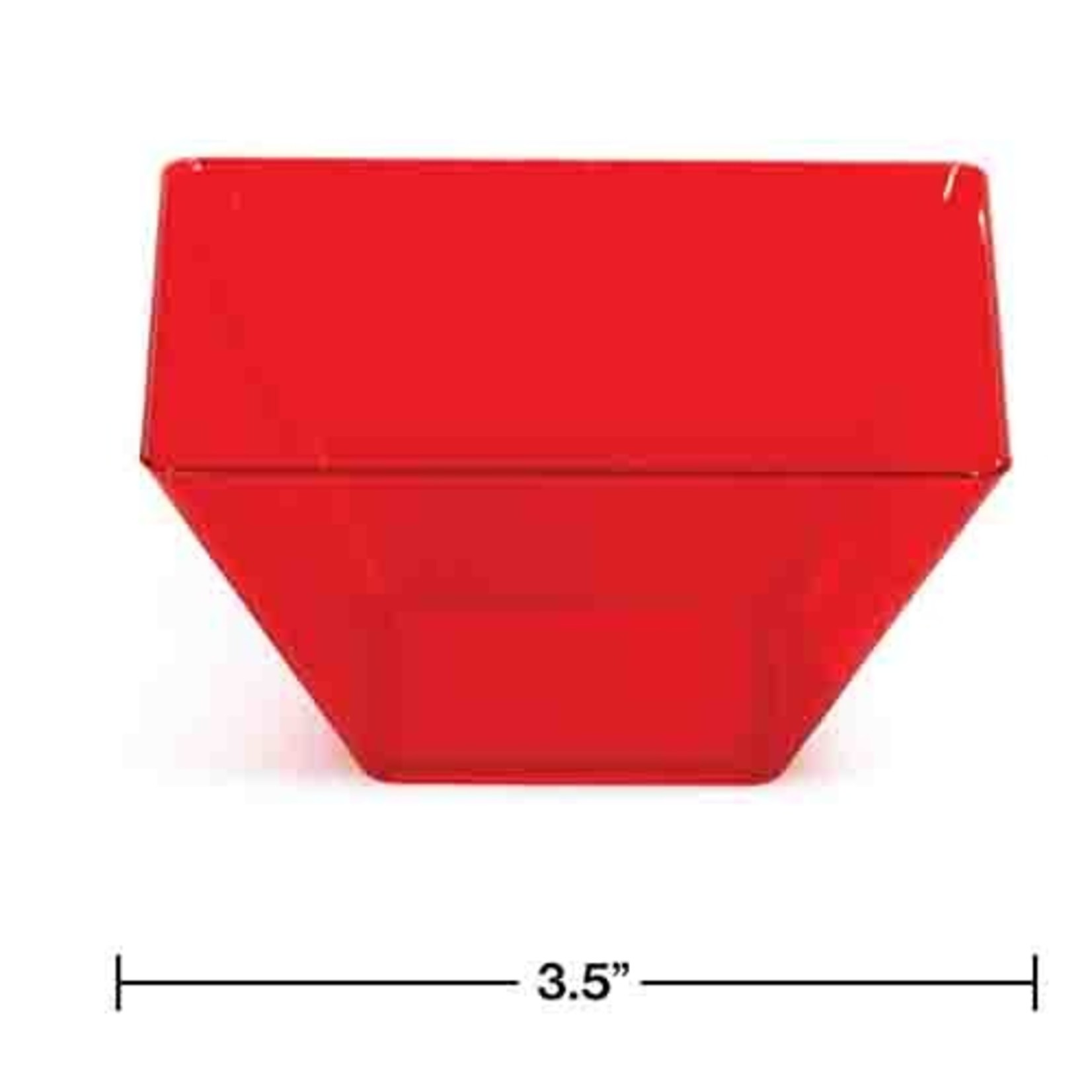 Creative Converting 3.5" Red Plastic Square Bowl - 8ct.