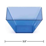 creative converting 3.5" Blue Plastic Square Bowl - 8ct.