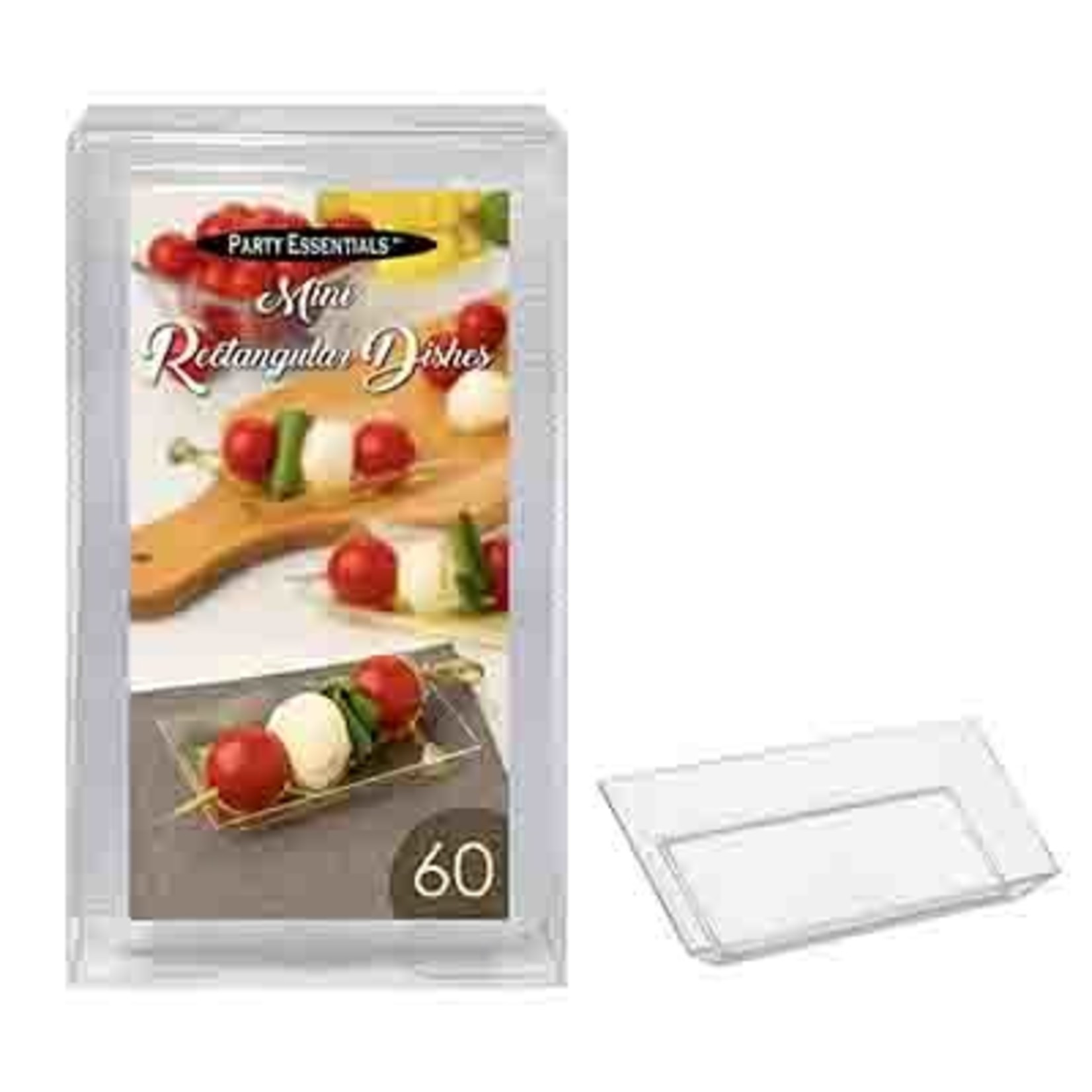 Party Essentials Mini Rectangle Appetizer Dishes - 60ct.