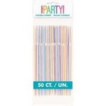 unique Multi-Color Striped Flex Straws - 50ct.