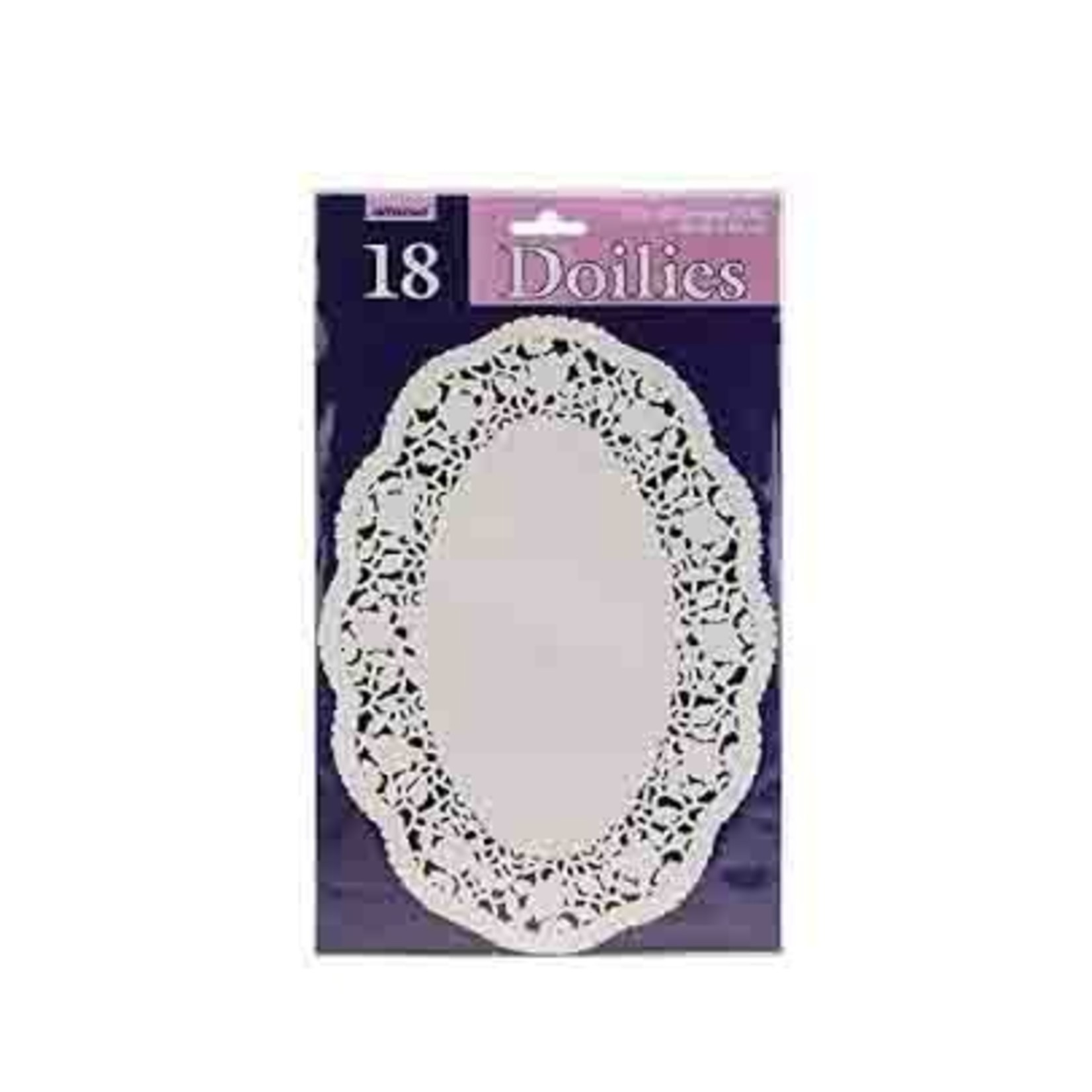 Amscan White Oval Doilies 7.5" x 10.5" - 18ct.
