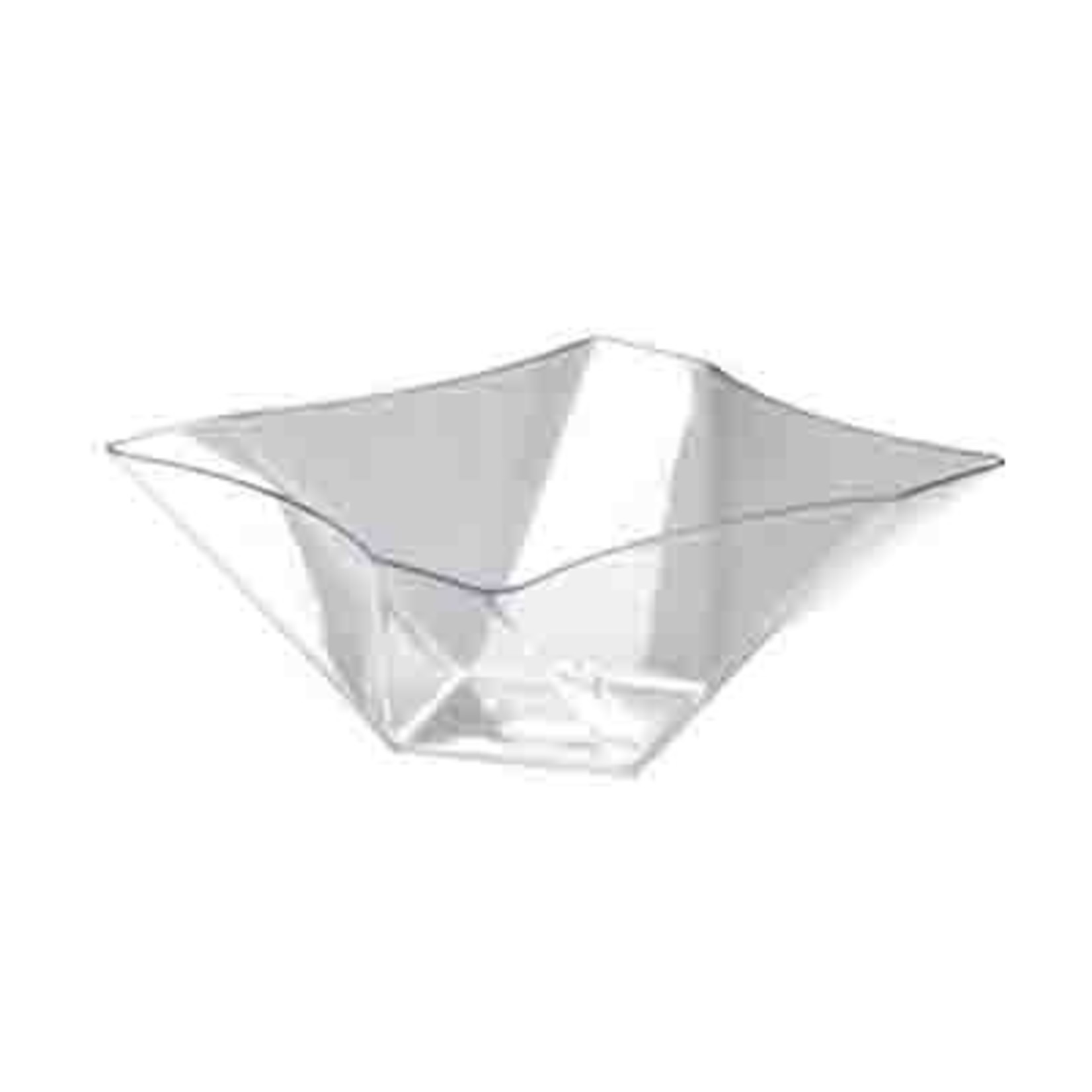 Party Essentials 81oz. Clear Twisted Square Serving Bowls - 1ct.
