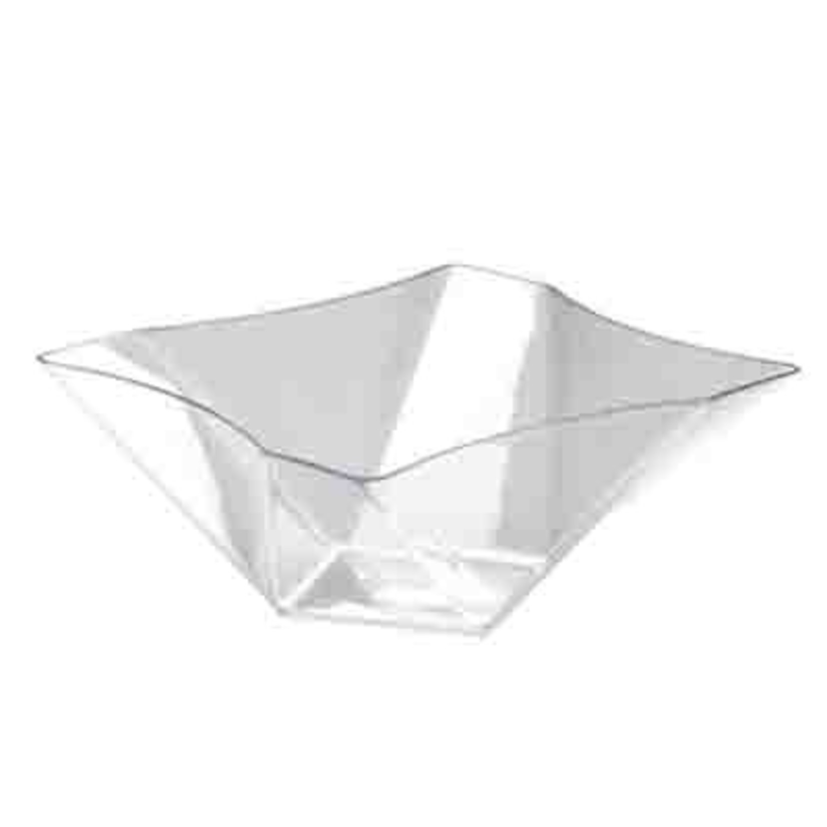 Party Essentials 161oz. Clear Twisted Square Serving Bowls - 1ct.
