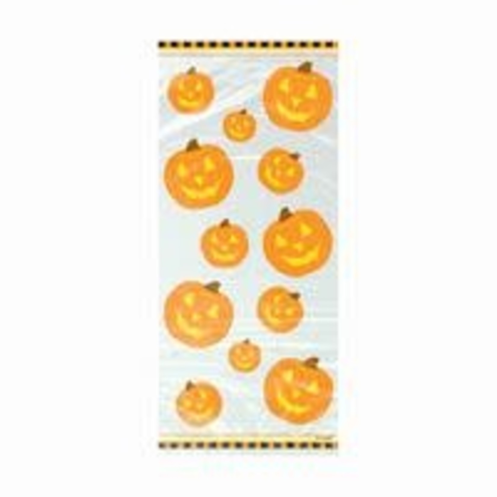 unique Pumpkin Glow Cellophane Treat Bags w/ Ties - 20ct.