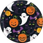 unique 7" Cat & Pumpkin Plates - 8ct.