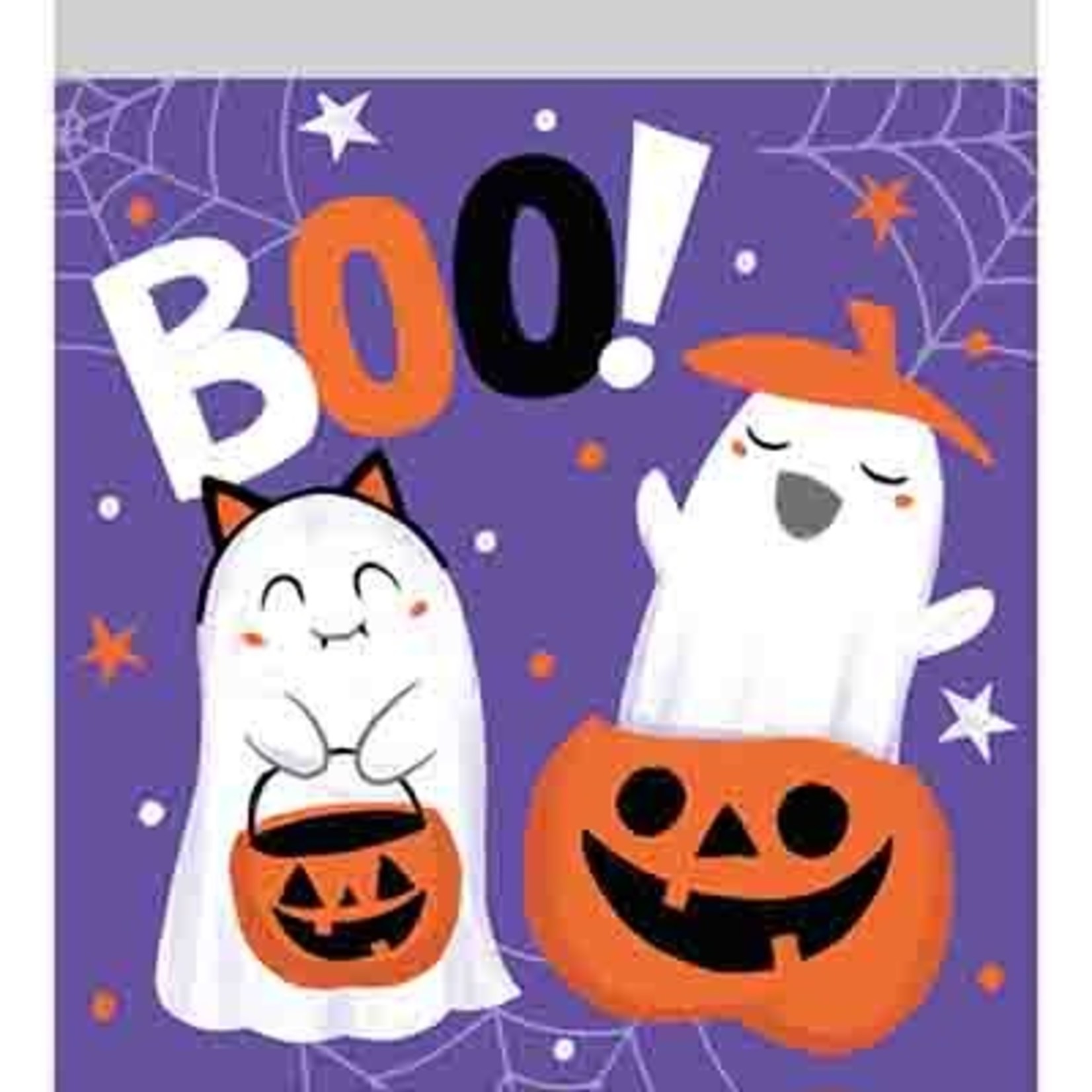 Creative Converting Ghosts 'BOO' Zipper Treat Bags - 10ct.