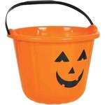 Amscan Orange Pumpkin Treat Bucket - 1ct.