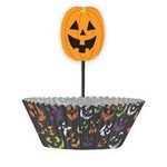 unique Halloween Pumpkin Faces Cupcake Kits - 24ct.